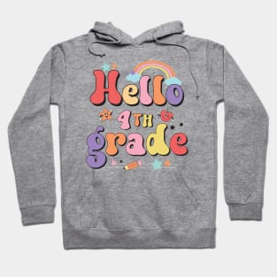 Hello Fourth Grade Team 4th Grade Back to School Teacher Kids Hoodie